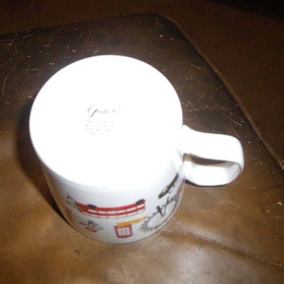 Grace Fine Ceramics London Location Coffee Mug Cup 12oz Red Bus Eye Tower Bridge - Picture 5 of 5